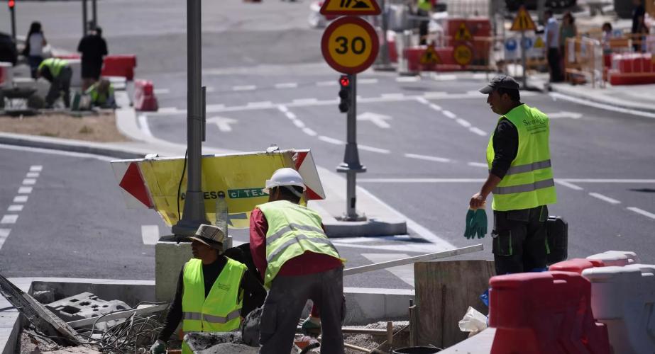 Trabajadores en una obra 
