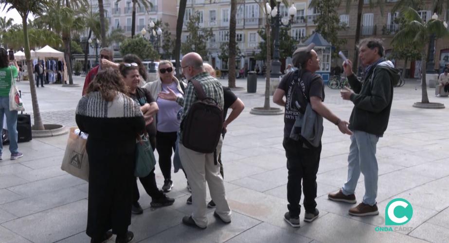 Imagen de la movilización en la plaza de San Juan de Dios este viernes