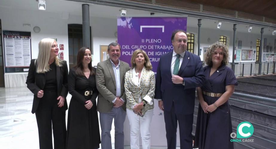 Los rectores participantes en el encuentro celebrado en la capital gaditana