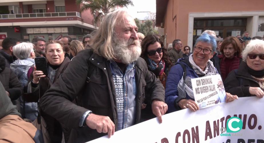 El activista junto a una de las movilizaciones en una imagen de archivo