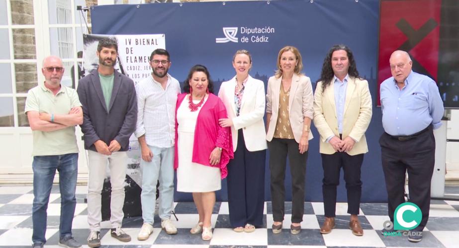Protagonistas durante el acto de presentación de la cita en la Diputación de Cádiz