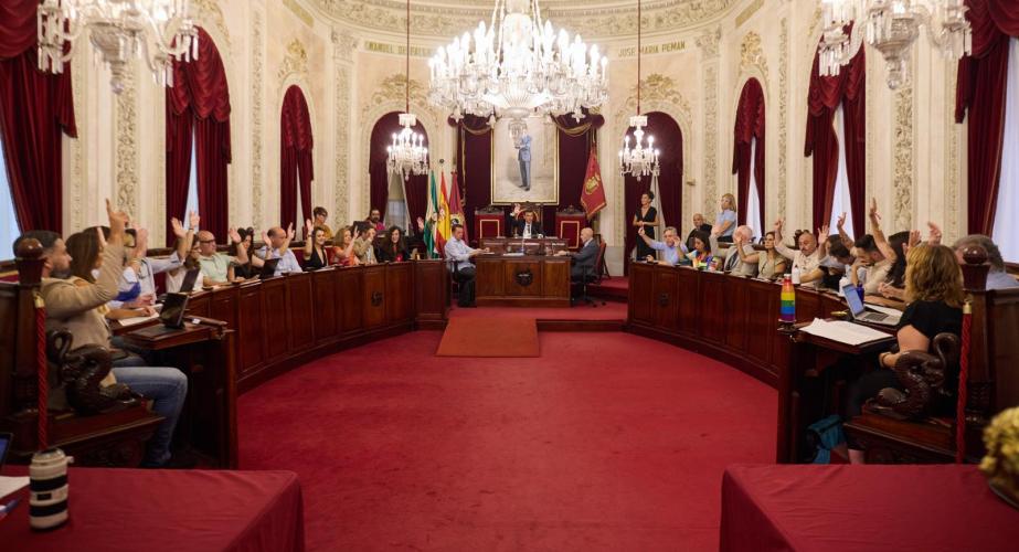 Un momento de la sesión plenaria muncipal de este jueves