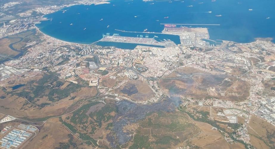 Imagen aérea de la zona del siniestro