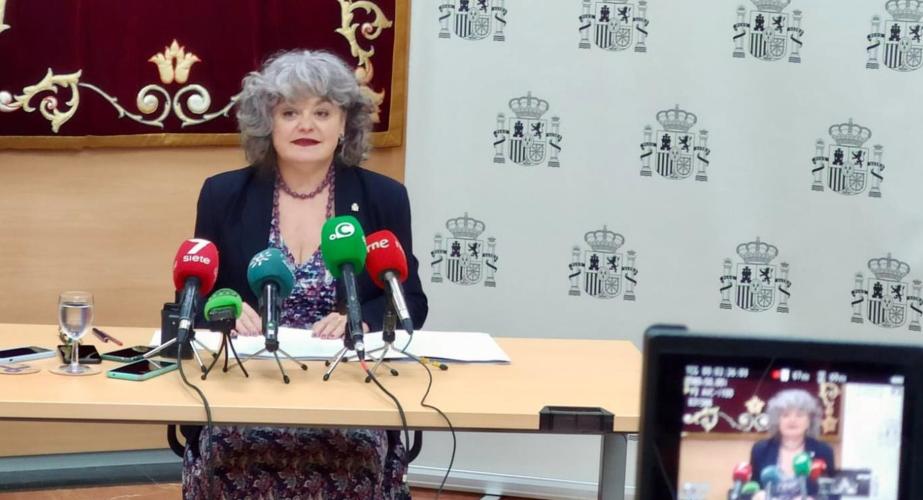  Blanca Flores en rueda de prensa en una imagen de archivo