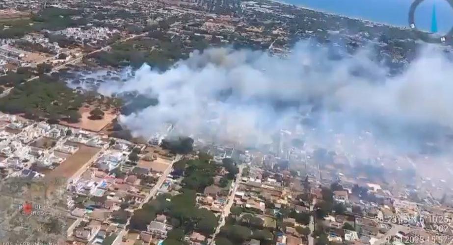 Vista aerea del lugar del siniestro