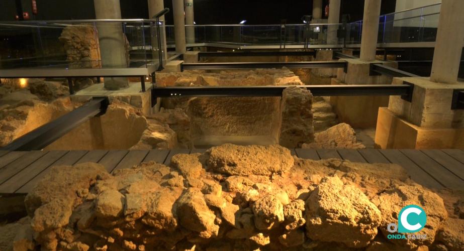 Interior del yacimiento arqueológico Gadir en Cádiz. 