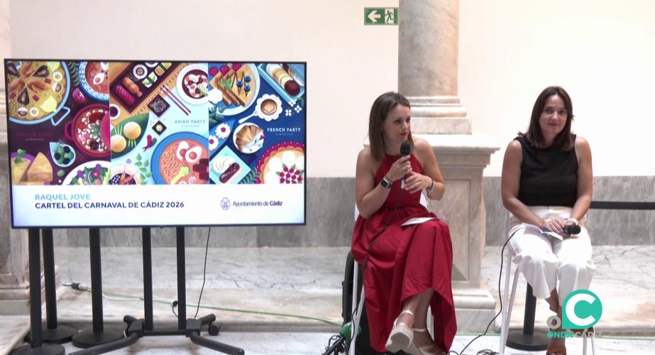 Un momento de la presentacion de la artista en el acto celebrado en la Casa del Carnaval