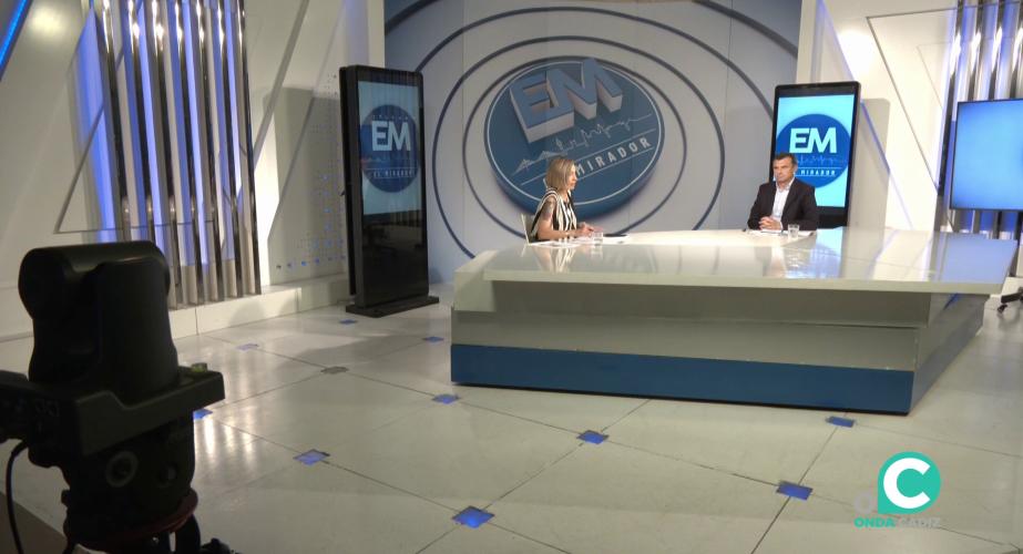 Bruno García durante su entrevista en el programa el Mirador Informativo.