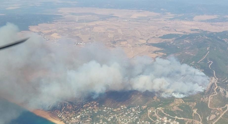 Vista aérea de la zona afectada