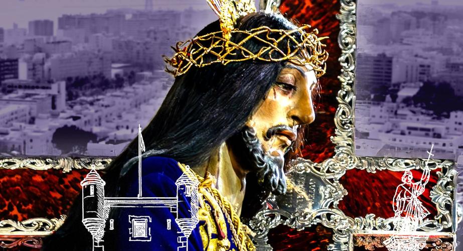 Detalle del cartel anunciador de la Peregrinación Extraordinaria 2025 del Nazareno de Santa María