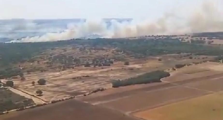 Vista aérea de la zona afectada
