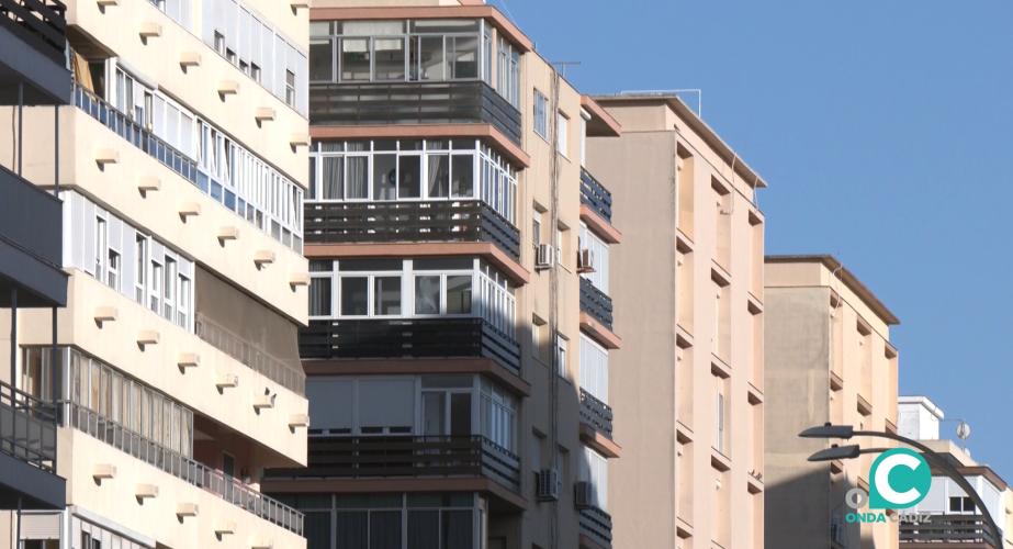 Bloque de pisos en la capital gaditana. 