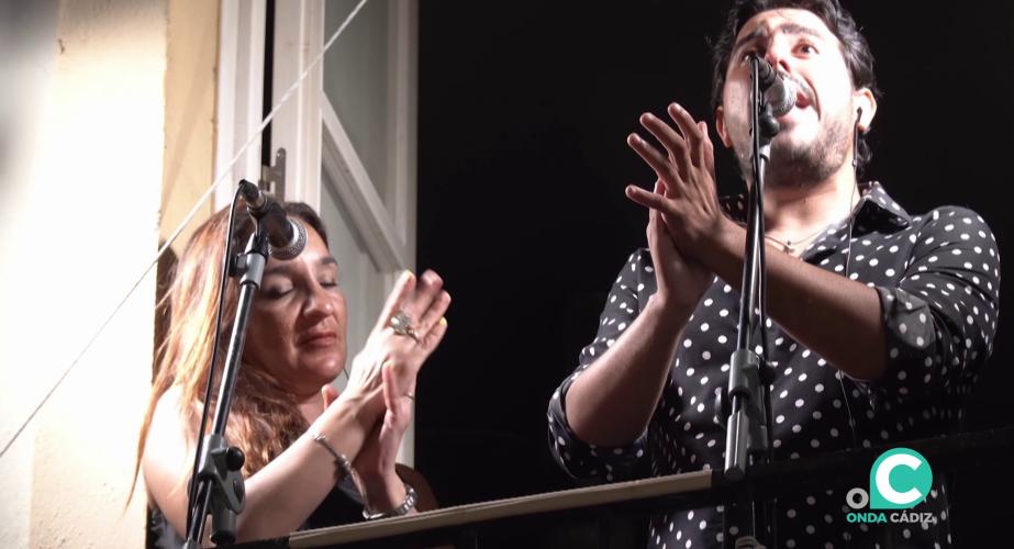 Rocío Fantova y Morenito de Illora durante su actuación la pasada semana en el Mentidero.