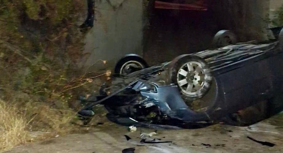 Estado de uno de los vehículos durante el suceso