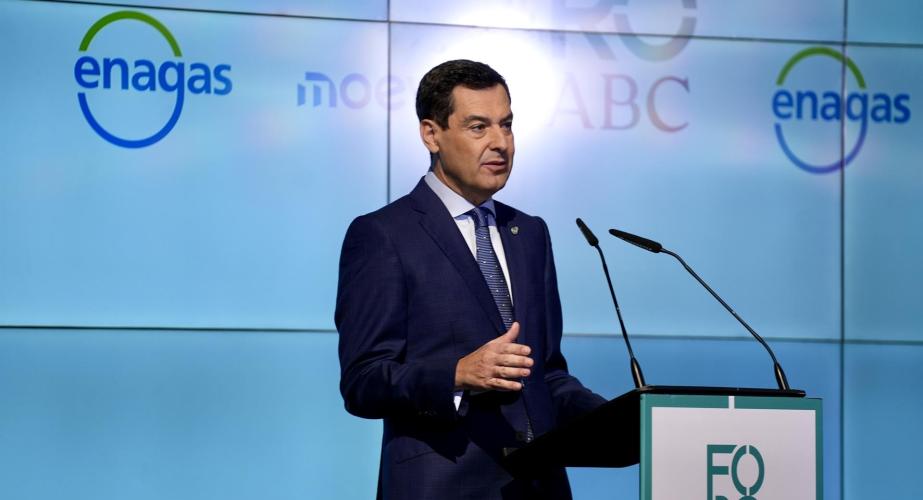El dirigente andaluz durante su intervención en el Foro ABC de Sevilla