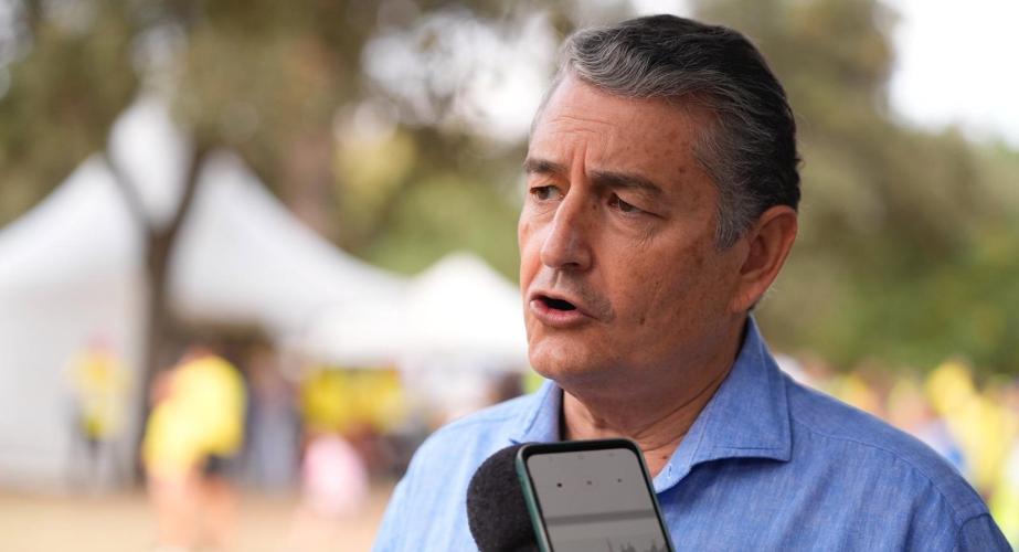 El consejero de Sanidad, Presidencia y Emergencias, Antonio Sanz, este domingo en Sevilla.