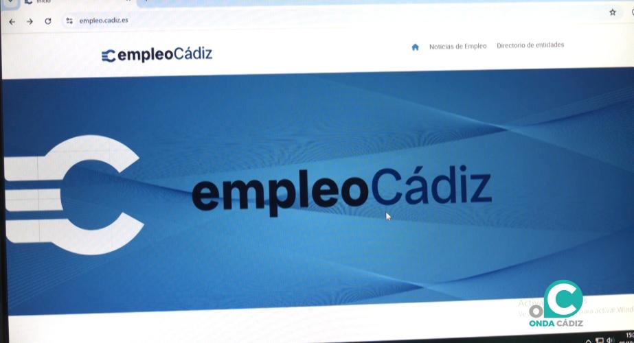 Portada de la nueva web, empleo.cadiz.es.