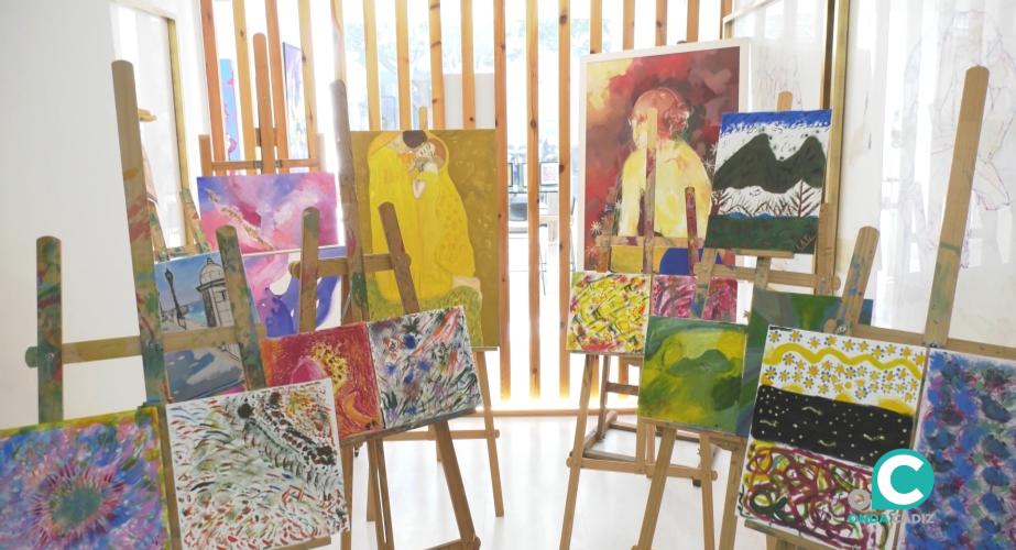 Algunos de los cuadros que se incluyen en el proyecto Arteterapia. 