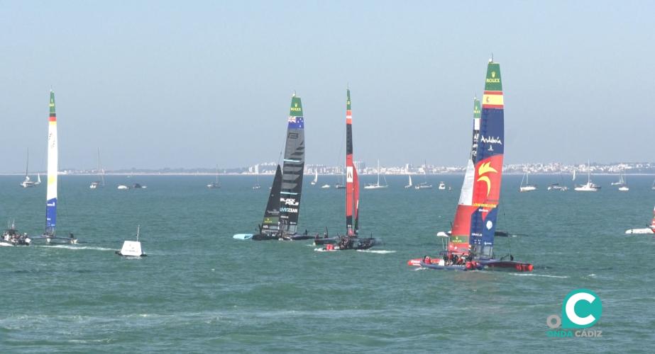 Imagen de la última jornada de la competición de la SailGP.