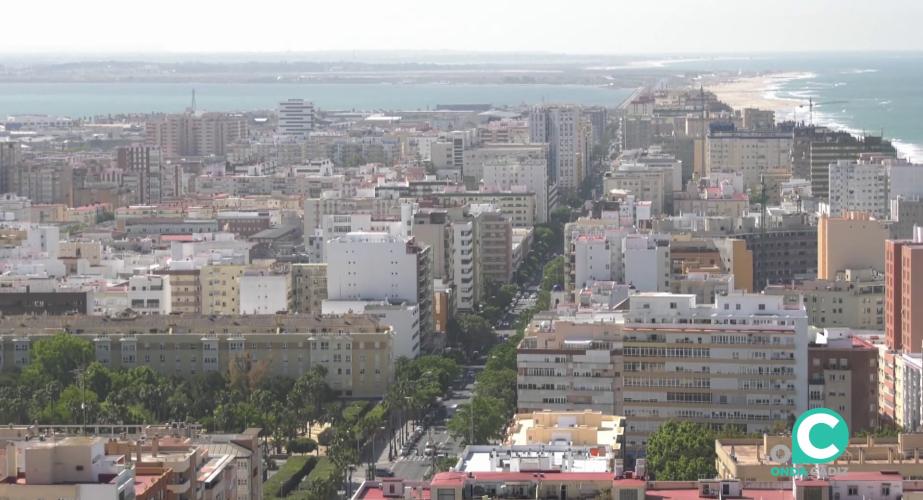 Imagen aérea de la capital gaditana