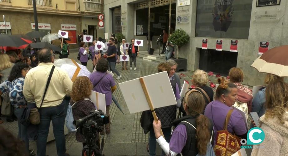Concentración en la Plaza del Palillero en la jornada del 25N. 