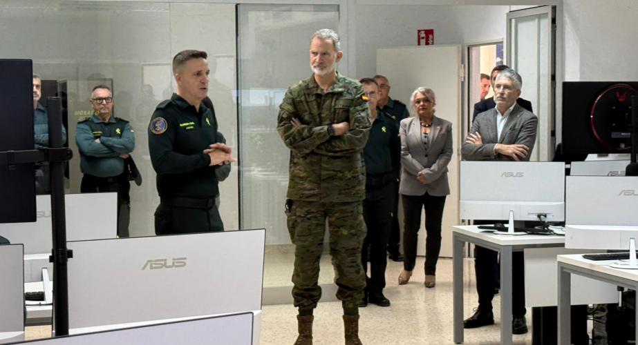 Momento de la llegada del Jefe de Estado este viernes