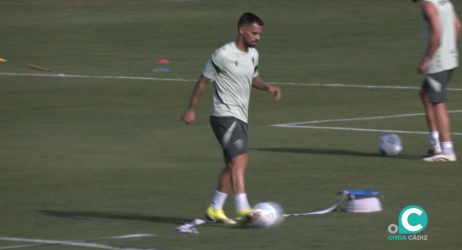 Suso en la primera sesión de pretemporada