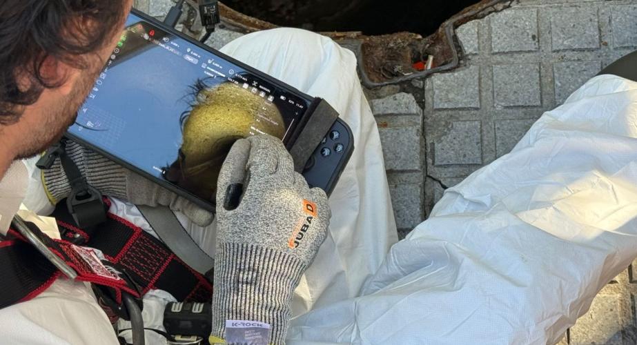 Aguas de Cádiz mapea con un dron y en tiempo real la red de saneamiento de la ciudad