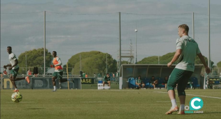 Ontiveros en la sesión de este miércoles (Foto: Cádiz CF)