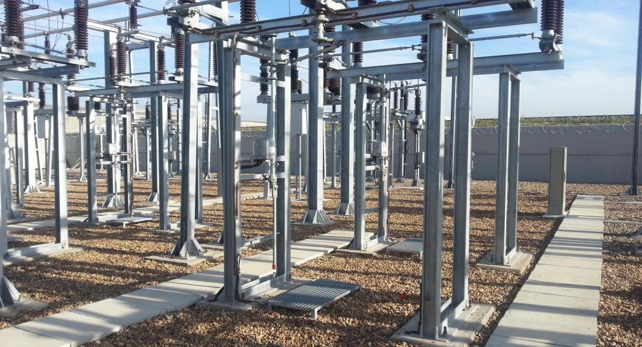 Imagen de archivo de una subestación eléctrica