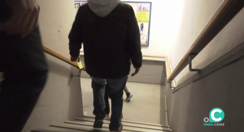 Evacuación en un centro escolar en una imagen de archivo