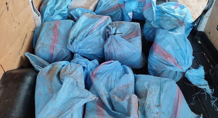 Alijo de cocaína incautado por la Guardia Civil de Cádiz en Barbate.