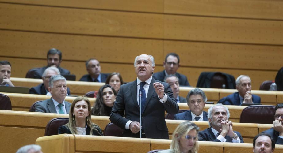Landaluce interviene durante una sesión de control al Gobierno en el Senado en una imagen de archivo