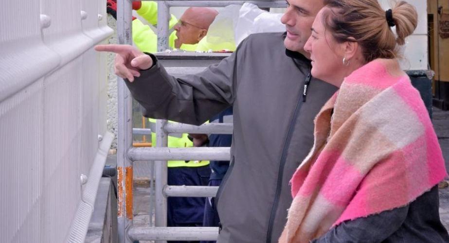 El alcalde inspecciona el estado de progresión de los trabajos