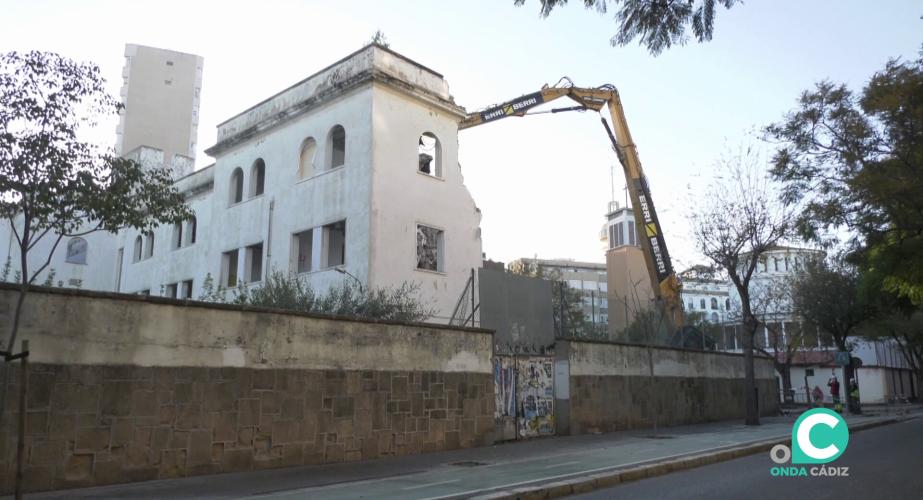 Maquinaria durante las obras esta semana