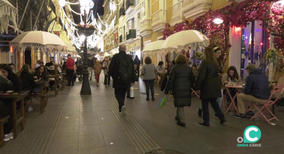 Calle del centro de la capital gaditana