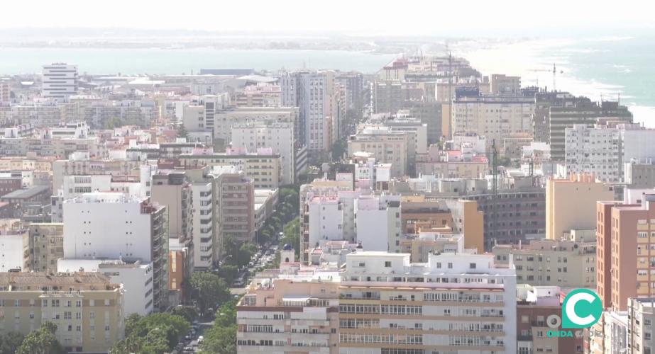 Vista aerea de la capital gaditana