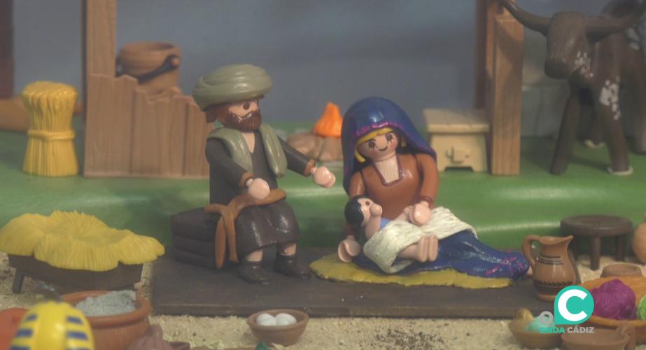 Detalle de una tradicional escena navideña dentro de la muestra