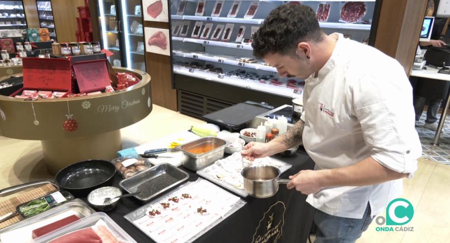 Un momento de la preparación del producto