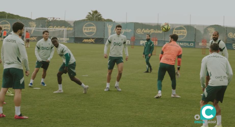 Imagen del entrenamiento desarrollado en la Ciudad Deportiva (Foto: Cádiz CF)