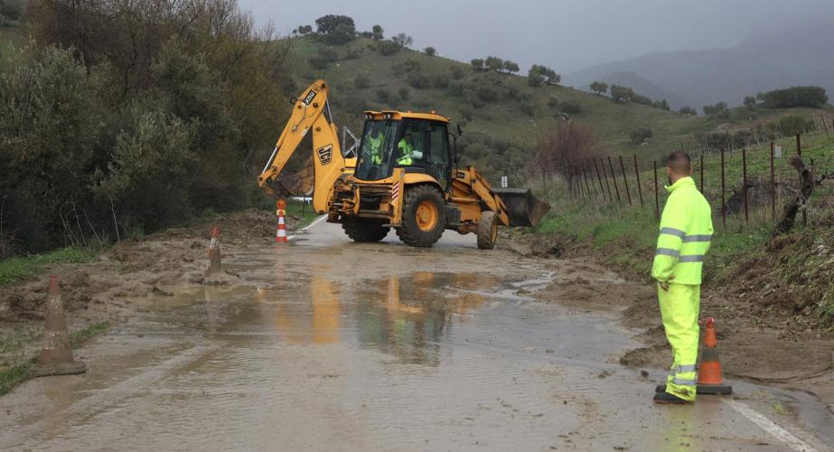 Imagen de una carretera afectada por las reciente lluvias en la provincia 