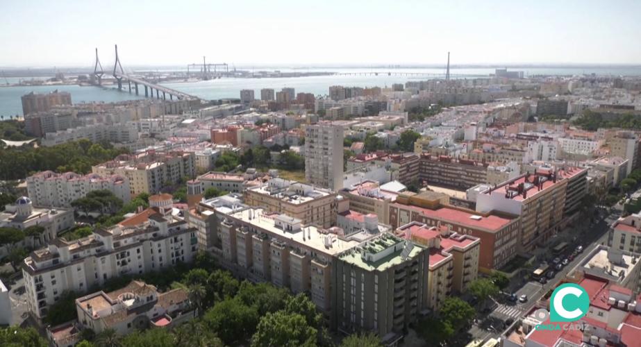 Vista aerea de la capital gaditana