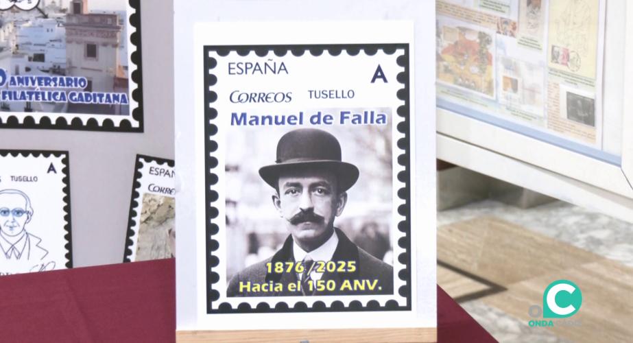 Efigie inmortalizada en sello del insigne creador gaditano