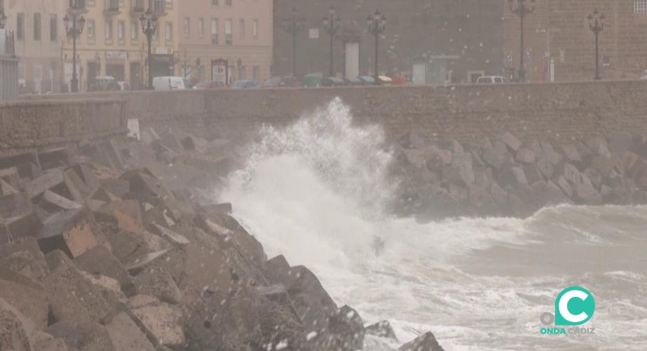 Oleaje en el Campo del Sur este miércoles