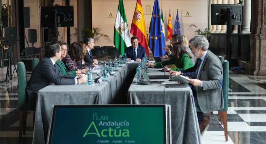 Presentación del Plan 'Andalucía Actúa' en el Palacio de San Telmo.