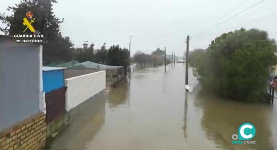 Una de las zonas afectadas por el paso del tren de borrascas en Andalucía. 