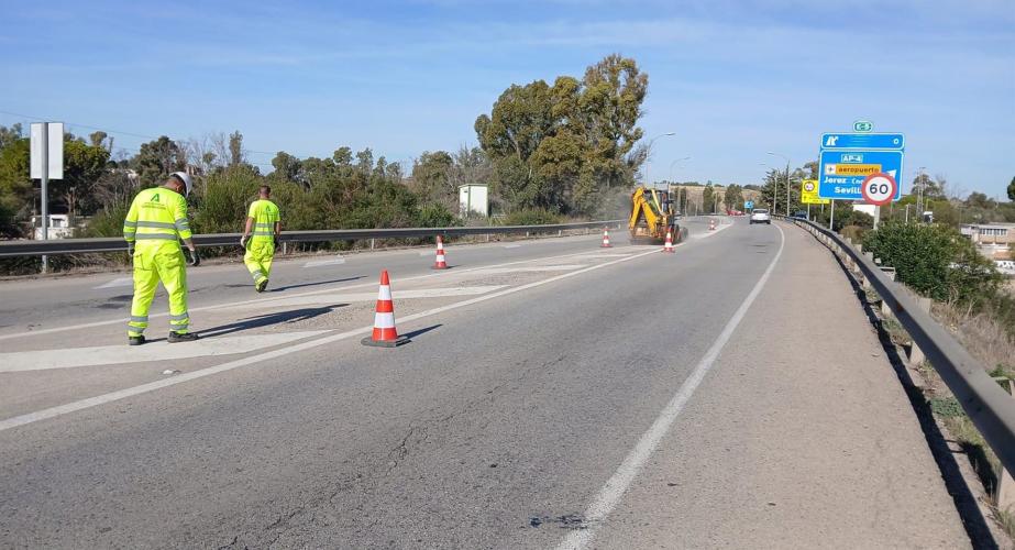  Imagen de archivo de obras en la autovía A-381 entre Jerez y Los Barrios