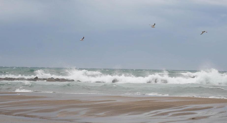 Fuerte oleaje y viento debido al paso del frente que traerá más inestabilidad