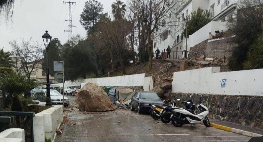 Lugar del suceso en la localidad serrana