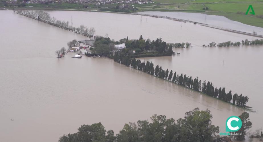 Vista aérea de una de las zonas afectadas